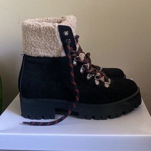 Black Steve Madden Lace up Boots